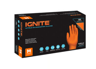 7.0 mil NPellar Orange Diamond Grip Nitrile Gloves 10x100/case
