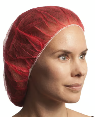 24” Bouffant Cap 1000 pieces per case - Red